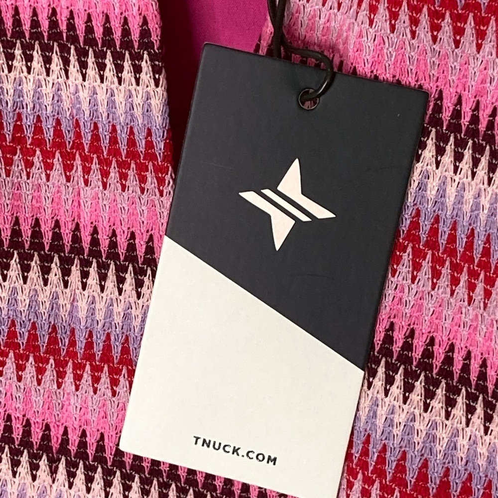 NEW Tuckernuck Zigzag Knit Stripe Crawford Dress Women’s M Pink Feminine Casual - Picture 12 of 12